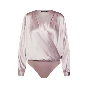 Boohoo Tričko 'Satin Wrap Front Bodysuit'  pink