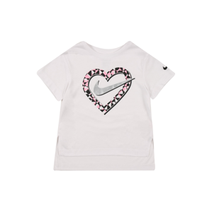 Nike Sportswear Tričko  bílá / pink / stříbrná / černá