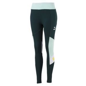 PUMA Sportovní kalhoty  žlutá / pastelově zelená / tmavě zelená / bílá