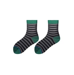 TOO HOT TO HIDE Ponožky 'AMIABLE HEDDA'  šedá / černá / zelená
