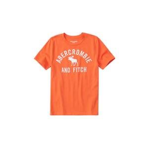 Abercrombie & Fitch Tričko 'MONEYMAKER'  oranžová / bílá