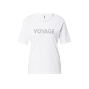 ONLY Tričko 'Voyage Life'  stříbrná / bílá