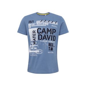 CAMP DAVID Tričko  nebeská modř / černá / bílá