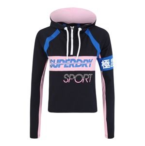 Superdry Sportovní mikina  námořnická modř / růžová