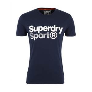 Superdry Funkční tričko  tmavě modrá / bílá