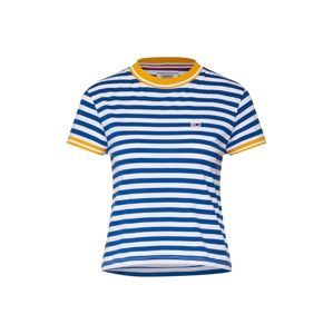 Tommy Jeans Tričko  námořnická modř / žlutá / bílá