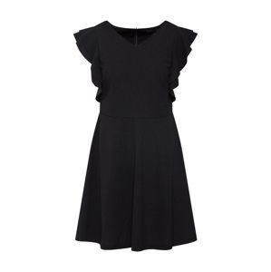Mela London Koktejlové šaty 'SIDE RUFFLE V NECK DRESS'  černá