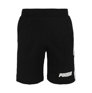 PUMA Sportovní kalhoty 'Rebel'  černá / bílá