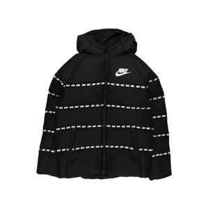 Nike Sportswear Zimní bunda  černá / bílá