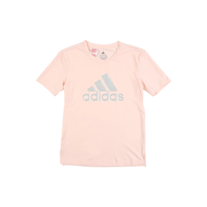 ADIDAS PERFORMANCE Funkční tričko  stříbrná / pastelově růžová