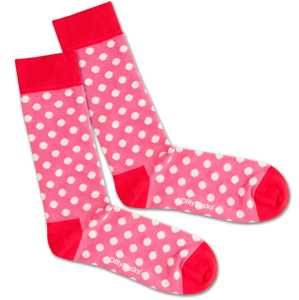 DillySocks Ponožky 'Pinky Dots'  pink / červená / bílá
