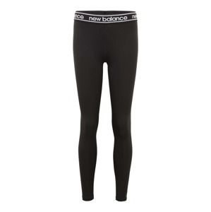 New Balance Sportovní kalhoty  černá / bílá