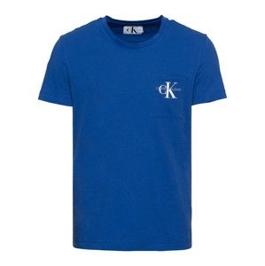 Calvin Klein Jeans Tričko 'MONOGRAM POCKET'  královská modrá