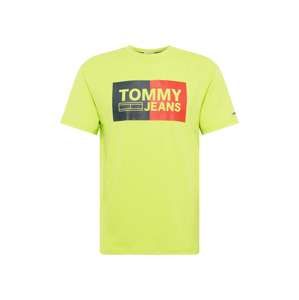 Tommy Jeans Tričko  svítivě zelená