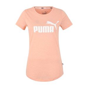 PUMA Funkční tričko 'Ess+ Heather Logo'  pudrová / bílá