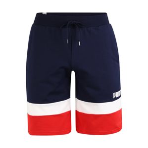 PUMA Sportovní kalhoty  bílá / námořnická modř / červená