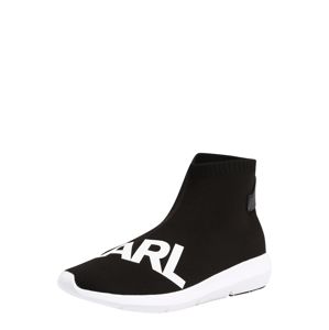Karl Lagerfeld Slip on boty 'VITESSE Legere Knit Karl Prt'  černá / bílá