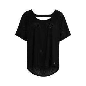 NIKE Funkční tričko 'MILER'  černá / bílá