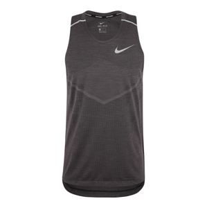 NIKE Funkční tričko 'Nike TechKnit Cool Ultra'  tmavě šedá / stříbrná