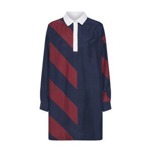 TOMMY HILFIGER Košilové šaty 'Tommy Icons Rugby'  námořnická modř / bordó