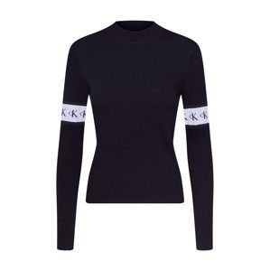 Calvin Klein Jeans Svetr 'MONOGRAM TAPE SWEATER'  černá