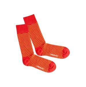 DillySocks Ponožky 'Square Sunset'  červená / žlutá / oranžová