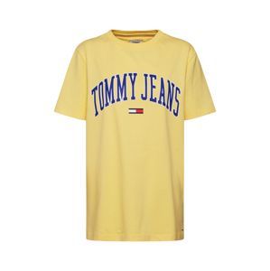 Tommy Jeans Oversized tričko 'TJW COLLEGIATE LOGO TEE'  tyrkysová / žlutá