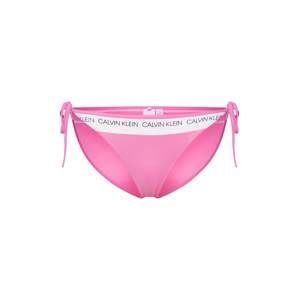 Calvin Klein Swimwear Spodní díl plavek 'STRING SIDE TIE'  pink / bílá
