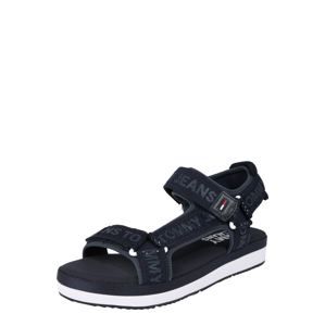 Tommy Jeans Páskové sandály 'SOFIA 7D'  tmavě modrá / černá