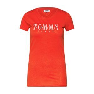 Tommy Jeans Tričko 'TJW CASUAL TOMMY TEE'  červená / bílá