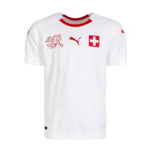 PUMA Funkční tričko 'Schweiz Away WM 2018'  červená / bílá