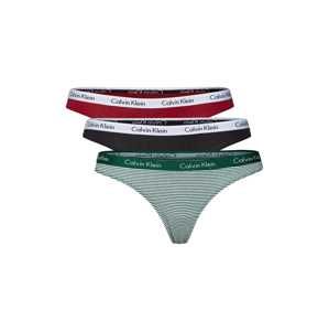 Calvin Klein Underwear Tanga 'Thong'  smaragdová / ohnivá červená / černá / bílá