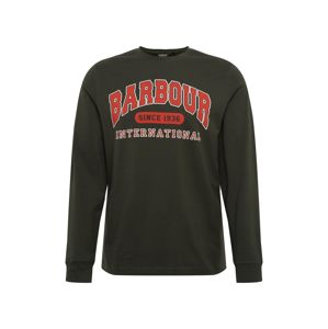 Barbour International Tričko 'Collegiate'  olivová / světle červená