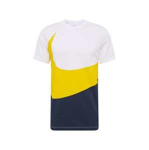 Nike Sportswear Tričko 'Swoosh 1'  tmavě modrá / žlutá / bílá