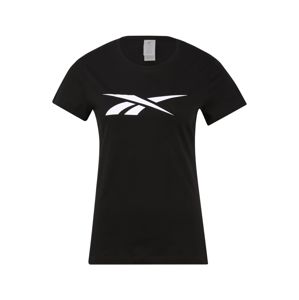 REEBOK Funkční tričko 'Vector'  černá / bílá