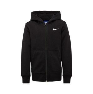 Nike Sportswear Fleecová mikina  černá / bílá