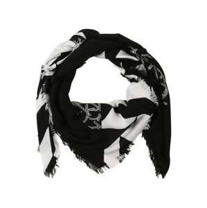 Calvin Klein Šátek 'QUILT FOULARD SCARF'  černá / bílá