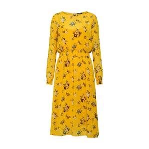 TOM TAILOR Letní šaty 'my highlight flower dress'  pastelová modrá / zlatě žlutá