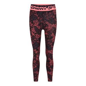 Superdry Sportovní kalhoty 'Core'  pink / černá