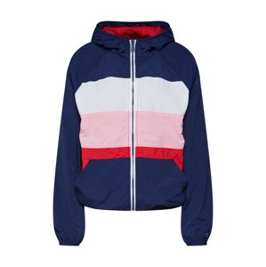 Tommy Jeans Přechodná bunda 'COLORBLOCK WINDBREAKER DE'  červená / námořnická modř / pink / bílá