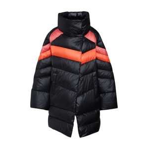 DIESEL Zimní kabát  tmavě oranžová / černá