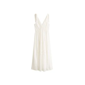 MANGO Letní šaty  bílý melír