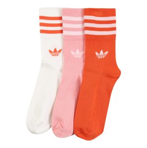 ADIDAS ORIGINALS Ponožky 'MID CUT CRW SCK'  růžová / bílá / oranžová